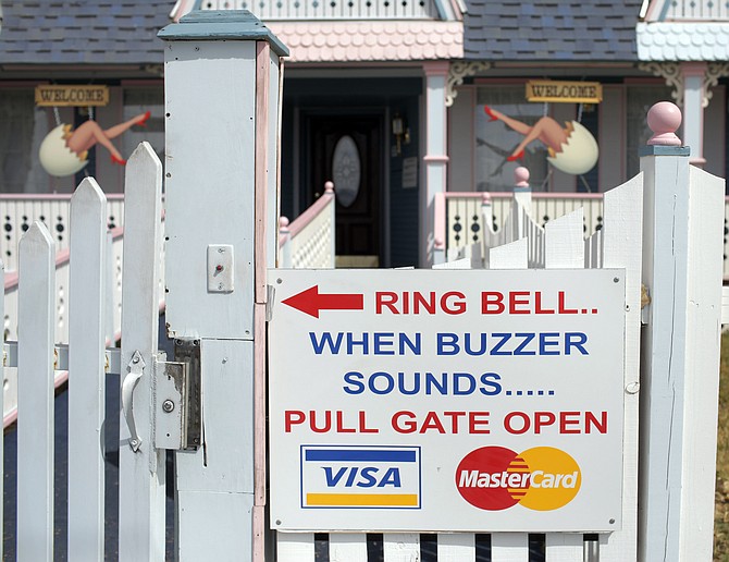 The entrance to the Chicken Ranch brothel is viewed in Pahrump on March 31, 2009. (Photo: Jae C. Hong/AP, file)