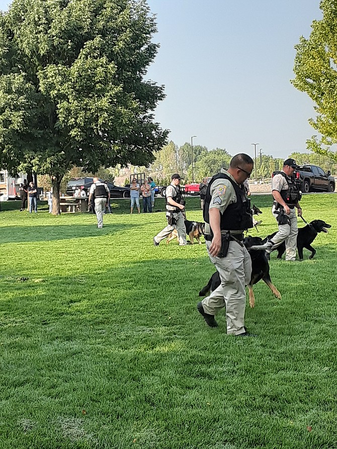 Kathy Schuman took this photos of deputies and K-9s at Bark in the Park on Friday evening.