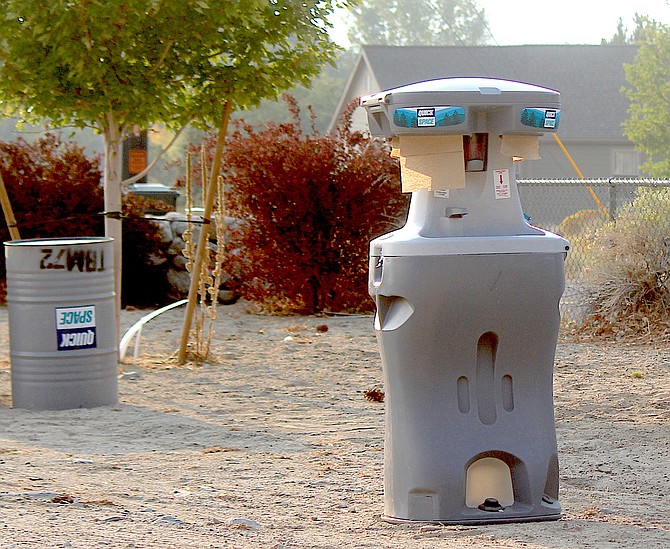 This is not the droid you're looking for, unless you want to wash your hands. Hand wash stations are set up across Genoa in preparation of this weekend's Candy Dance.