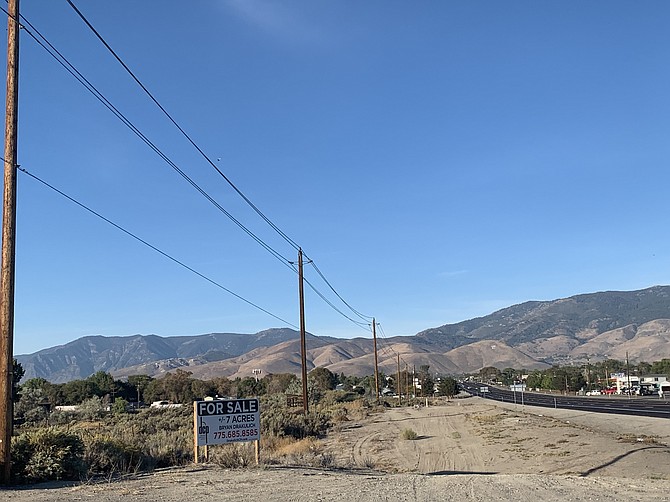 Carson Valley Meats is proposing a slaughterhouse in the industrial zone along Highway 50. Some of the closest residents to the parcel include a mobile home community to the west of the lot, and a neighborhood along E. Nye Lane, roughly northwest of the lot, across the highway.