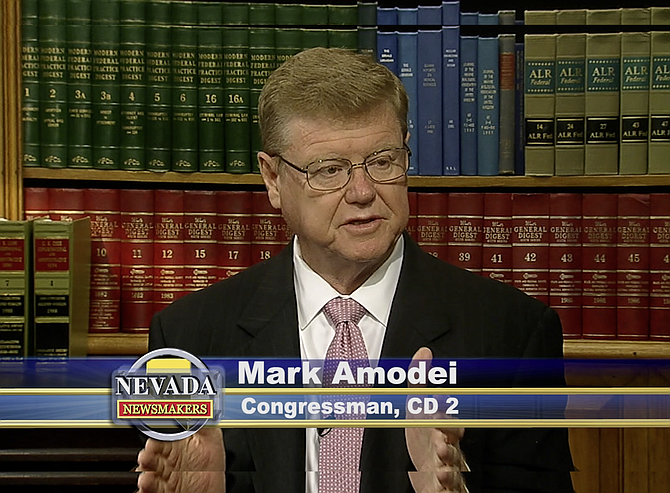 Screenshot of U.S. Rep. Mark Amodei appearing on ‘Nevada Newsmakers’ that aired Tuesday, Sept. 28.