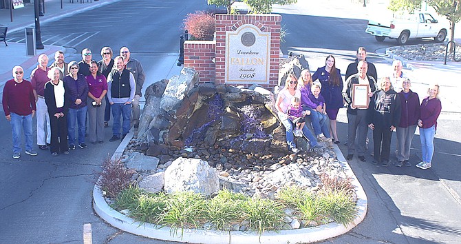 Domestic Violence Intervention Month is October, and advocates, the city of Fallon and residents gathered at the Maine Street fountain Friday morning where Mayor Ken Tedford read a proclamation.