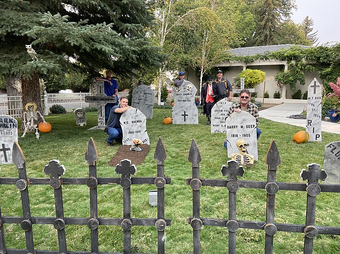 The Haunted Mansion crew include from back left to right: Trusty Ryan Churchill, Maintenance Repair Specialist Phil Nemanic, and State Painter Mike Carpenter; front row from left to right: trusty Luke Roseveare and Facilities Supervisor Ron Bodnar. (Photo: Teri Vance)