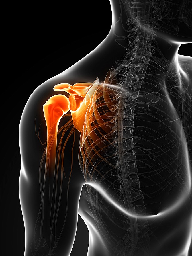 Pain associated with the rotator cuff is often a deep joint pain aggravated with overhead or reaching activities of the affected arm. (Photo: Adobe Stock)