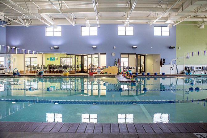 A look at the swimming pool inside Silver Bear Swim School’s facility on Los Altos Parkway in Sparks. Owners Tim and Katie Hall acquired the building thanks to a new refinancing program allowed by the SBA.