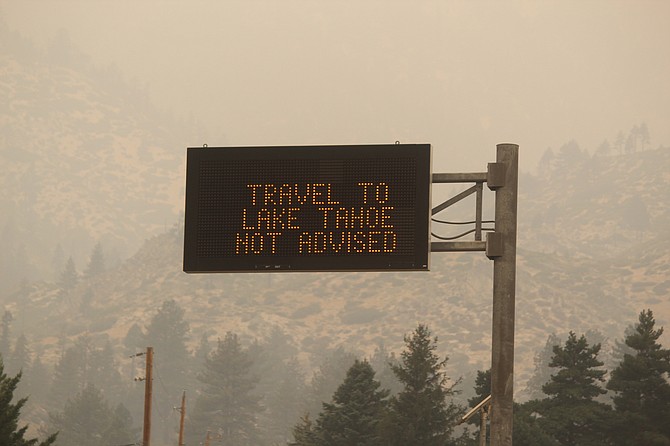 South Lake Tahoe and Kingsbury were shut down as the Caldor Fire approched at the end of August.