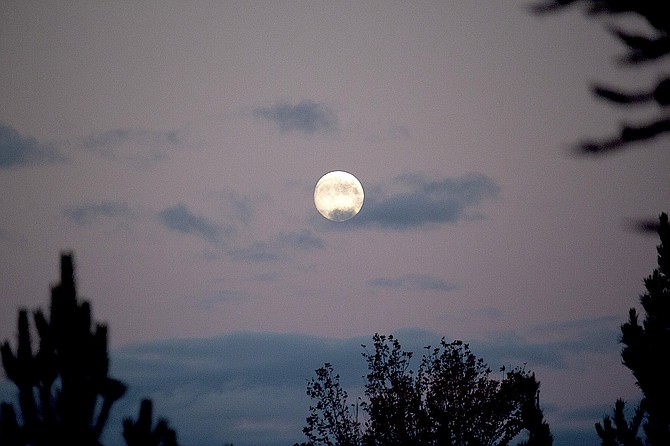 Foothill resident Jeff Garvin captured this photo of the full moon from Fredericksburg on Monday night.