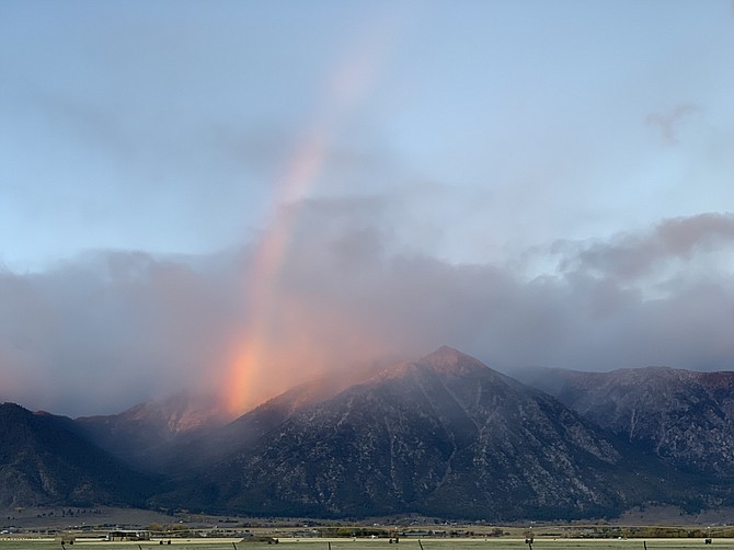 Michael Smith caught this rainbow on Thursday morning. There's more rain in the forecast with a possible atmospheric river winding its way toward the Central Sierra.