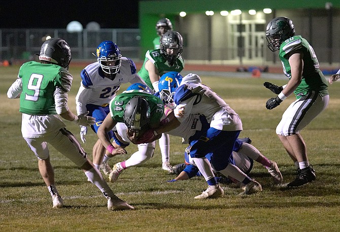 Fallon's Victor Sepulveda breaks through for a touchdown in the second half of Friday night's game.