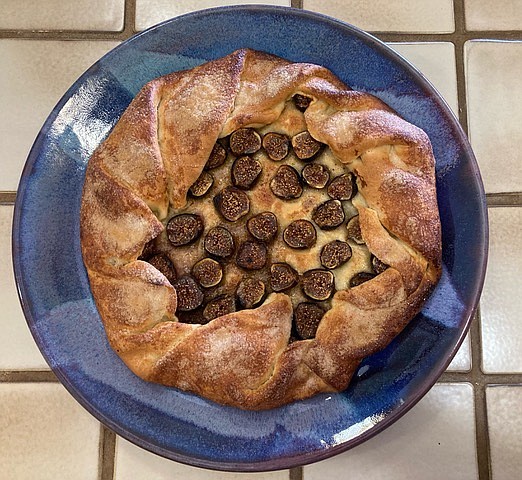 Katie Johnson’s take on fig galette with frozen honey mousse.