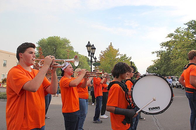 The Douglas Tiger Band performs at Homecoming in September.