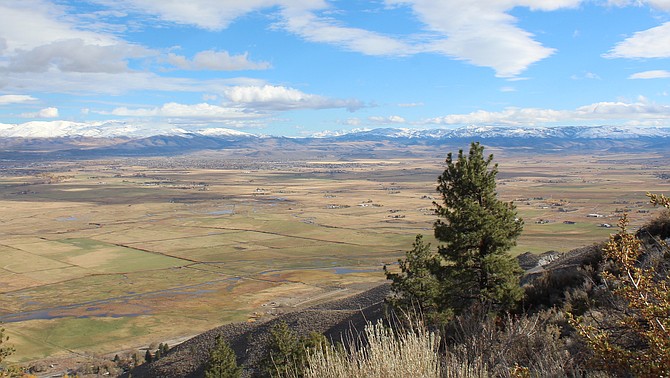 A view of Carson Valley from Kingsbury Grade at the 6,000 foot level.