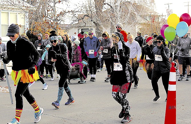 The Carson Valley Food Closet's Turkey Trot was well attended in 2019. The event will be back this year after being virtual during 2020.