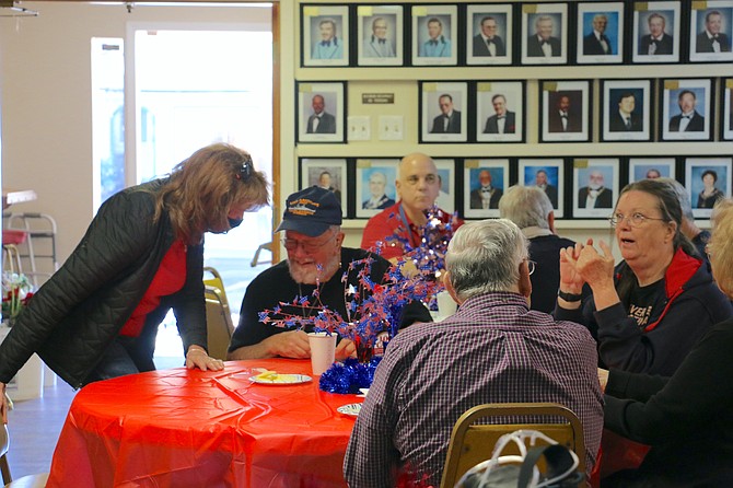 Senior veterans enjoyed pancakes, sausage, and coffee at the Elks Lodge on Thursday morning. The Retired Senior Volunteer Program held free breakfast for Veterans Day. (Photo: Faith Evans/Nevada Appeal)