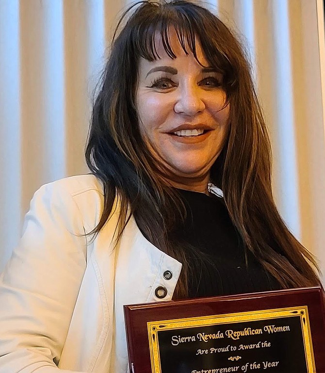 Lori Britton was named the Sierra Nevada Republican Women Entrepreneur of the Year on Wednesday. Photo by Donna Schehl