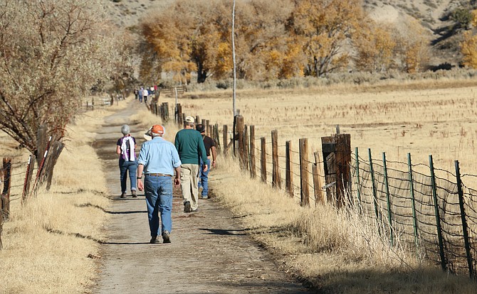 Hikers cut through Silver Saddle Ranch to access the Carson River Park. Carson City’s Open Space Department owns about 3,000 acres of contiguous land around the river, protecting the flood plain. (Photo: Faith Evans/Nevada Appeal)
