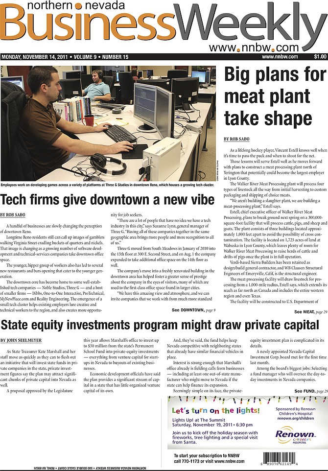 Cover page of the Nov. 14, 2011, edition of the NNBW.