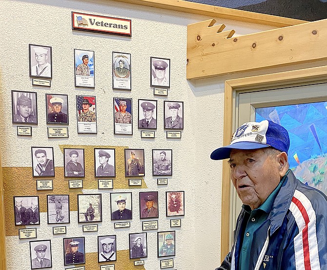 102-year-old World War II veteran Ed Martinez at the Carson Valley Museum & Cultural Center on Veterans Day.