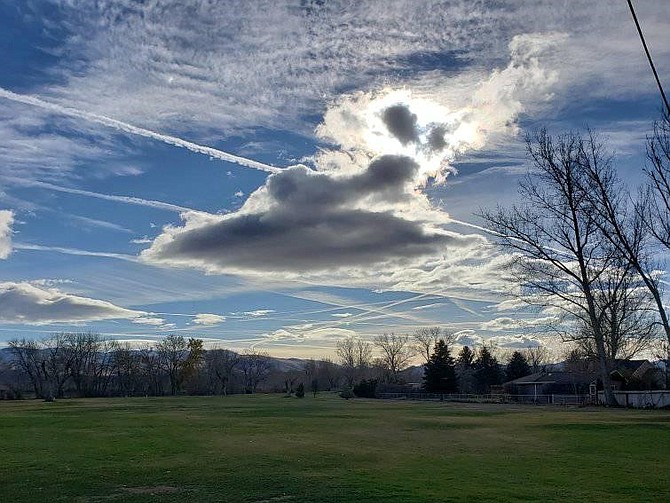 The sky over Gardnerville was silver and blue on Friday morning in this photo taken by Size Ericson from the 10th tee at Carson Valley Golf Course.
