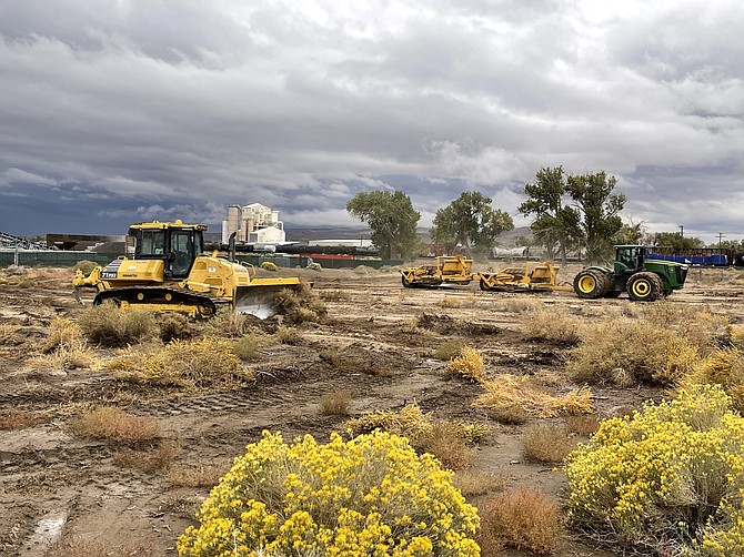 Led by crews with Miles Construction, grading work at the Fernley site began Oct. 11.