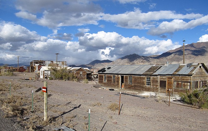 These abandoned structures (located on private property, so no trespassing) are among the handful of ruins marking the once-thriving railroad town of Sodaville in central-eastern Nevada.