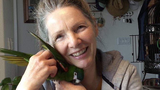Phred is a Hahn's Macaw, and Karen Dustman has had her since 1980 when Phred was just a baby.