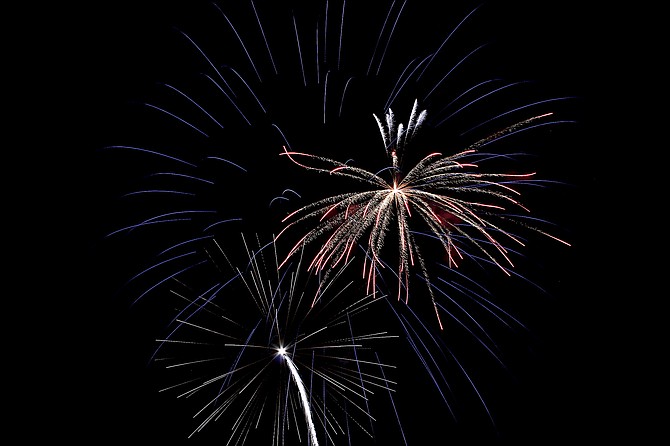 Fireworks over Heritage Park on Thursday night.