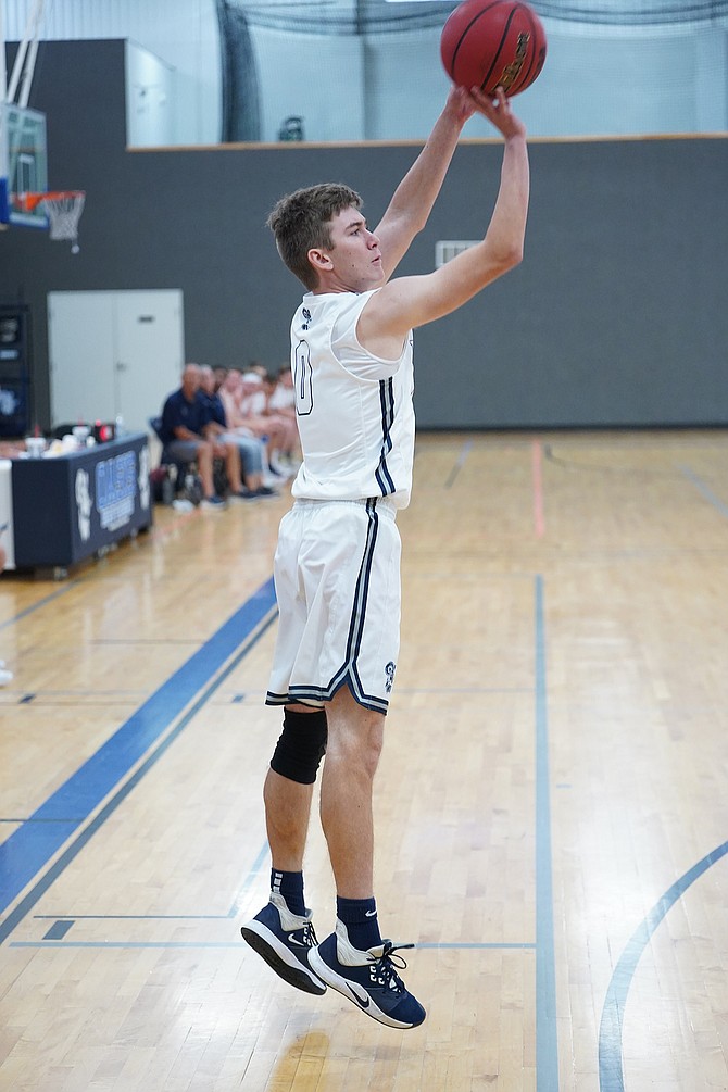 Oasis Academy senior Trevor Halloran sank 16 3-pointers in four games during the Bighorns’ opening week of the season.