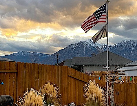 Carson Valley resident Reggie Mueller took a photo of the impending arrival of this morning's storm on Wednesday.