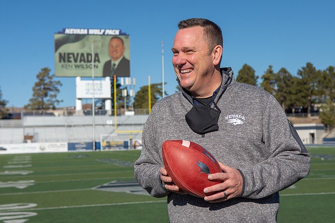 A photo of Ken Wilson on Friday posted on the Nevada Athletics Twitter account. (Photo: Nevada Athletics)