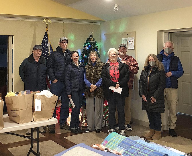 Elks and supporters take a celebratory photo after delivering more than 300 food parcels in Douglas and South Lake Tahoe.