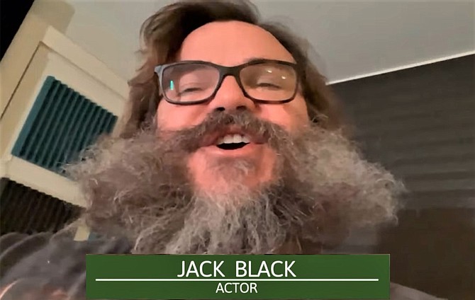 CHS enjoys a surprise personal Merry Christmas and Happy New Year message from Hollywood actor Jack Black Dec. 15 on the Senators Now Digital Media's morning announcements.