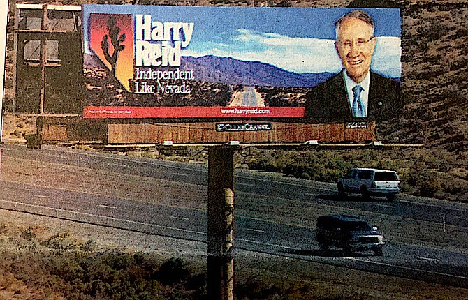 In 2004, this Harry Reid campaign sign prompted a Douglas attorney to file a report with the sheriff's office accusing the senator of false advertising.