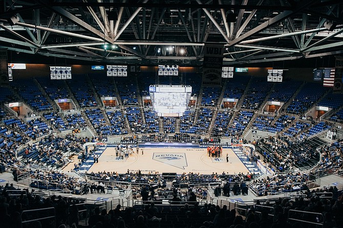 Lawlor Events Center on Jan. 1, 2022 as the Nevada men’s basketball team hosted New Mexico. (Photo: Nevada Athletics)