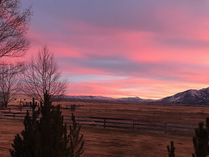 Ursula McManus took this photo of Tuesday's sunset. There's been a lot of color in the sky, but no precipitation.