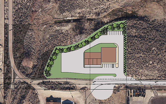 The proposed animal processing facility will be located along the farthest corner of a lot on Highway 50 and Detroit Road. The applicant, Carson Valley Meats, has emphasized in past meetings that they will use visual buffers to shield residents from the facility.