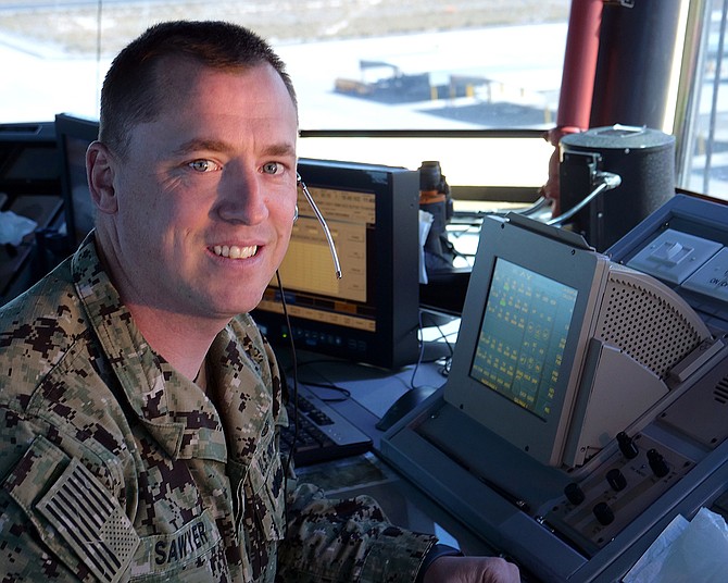 Chief Petty Officer Joshua Sawyer from Naval Air Station is one of this year’s winners in the Bob Feller Act of Valor award. Sawyer is an air traffic controller.