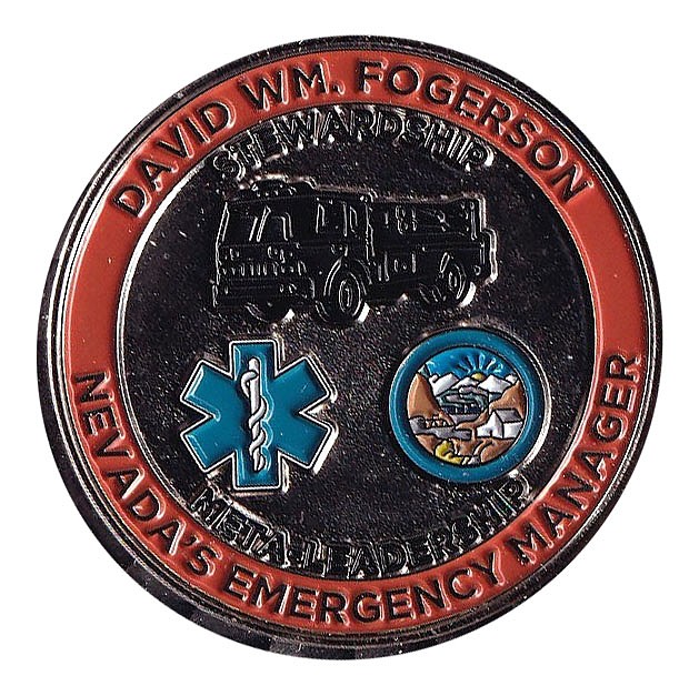 Nevada Emergency Manager Dave Forgerson's challenge coin.