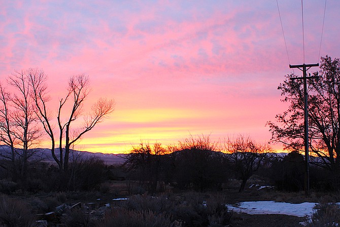 Another brilliantly colored dawn on Saturday as another dry weekend arrives.