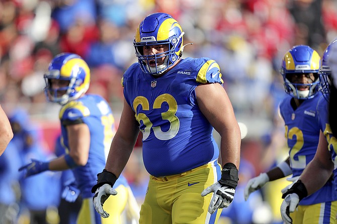 Los Angeles Rams line of scrimmage during an NFL football game