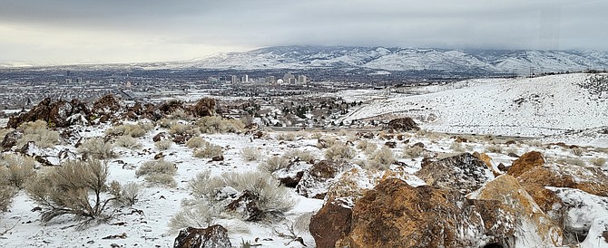 A photo the National Weather Service office in Reno posted on Twitter on Tuesday.