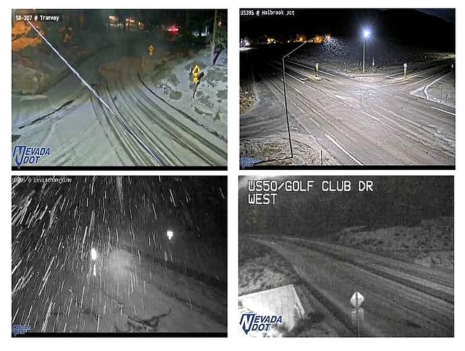 Snow is showing up on traffic cameras across Douglas County.