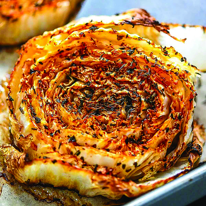 Tara Riddle’s roasted cabbage steaks are the new star of the show for a dine-in experience.