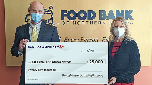 Bank of America announced a $25,000 donation, allowing the Food Bank of Northern Nevada (FBNN) to provide an additional 75,000 meals to food-insecure Northern Nevadans.