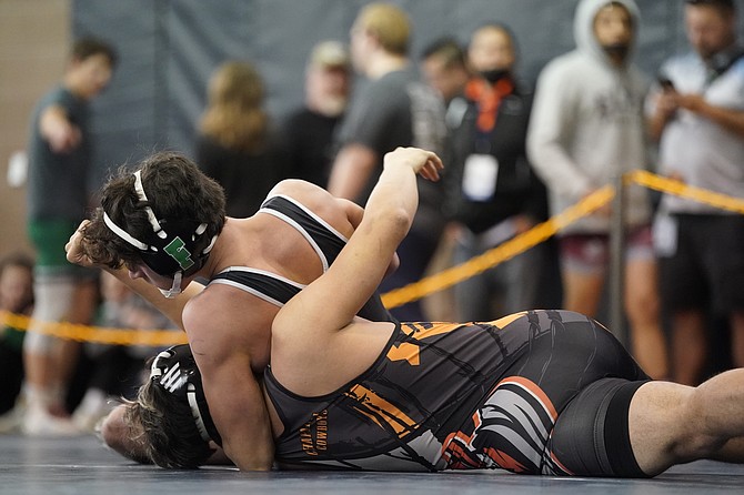 Fallon’s Steven Moon, who won his opening match by fall, finished second at last month’s 3A state tournament in Boulder City.