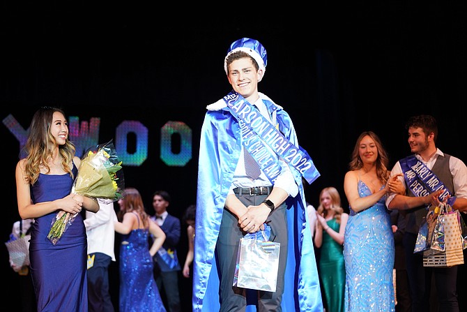 Senior Adam Sulik, 17, was crowned Mr. Carson High and received the “People’s Choice” award in the school’s annual cheerleader fundraising event in the Bob Boldrick Theater of the Carson City Community Center.