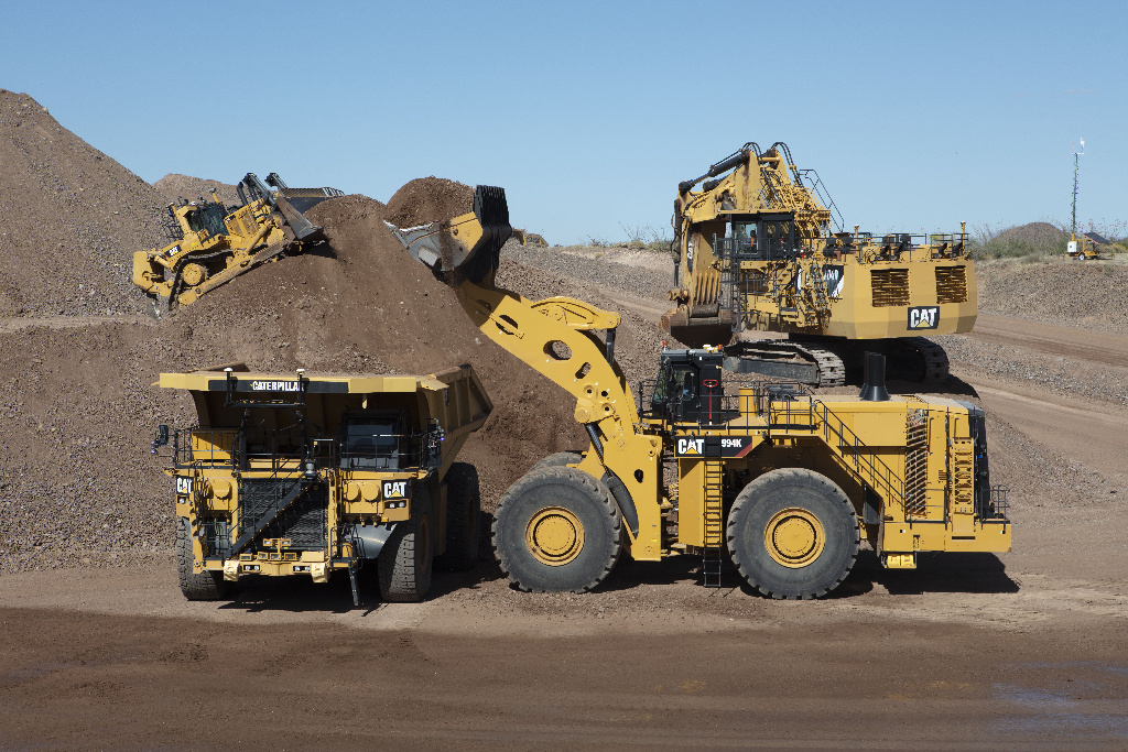 caterpillar truck inside