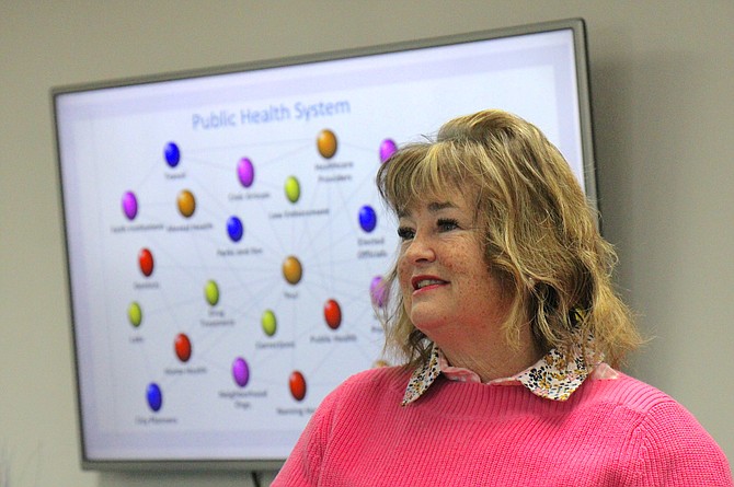 Carson City Mayor Lori Bagwell during ‘Coffee and Conversation with the Mayor’ on March 10, 2022.
