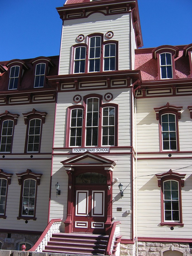 Entrance to the historic Fourth Ward School Museum in Virginia City.