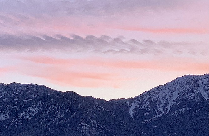 Michael Smith captured this photo of a Kelvin–Helmholtz cloud formation over the Sierra at sunset on Sunday.